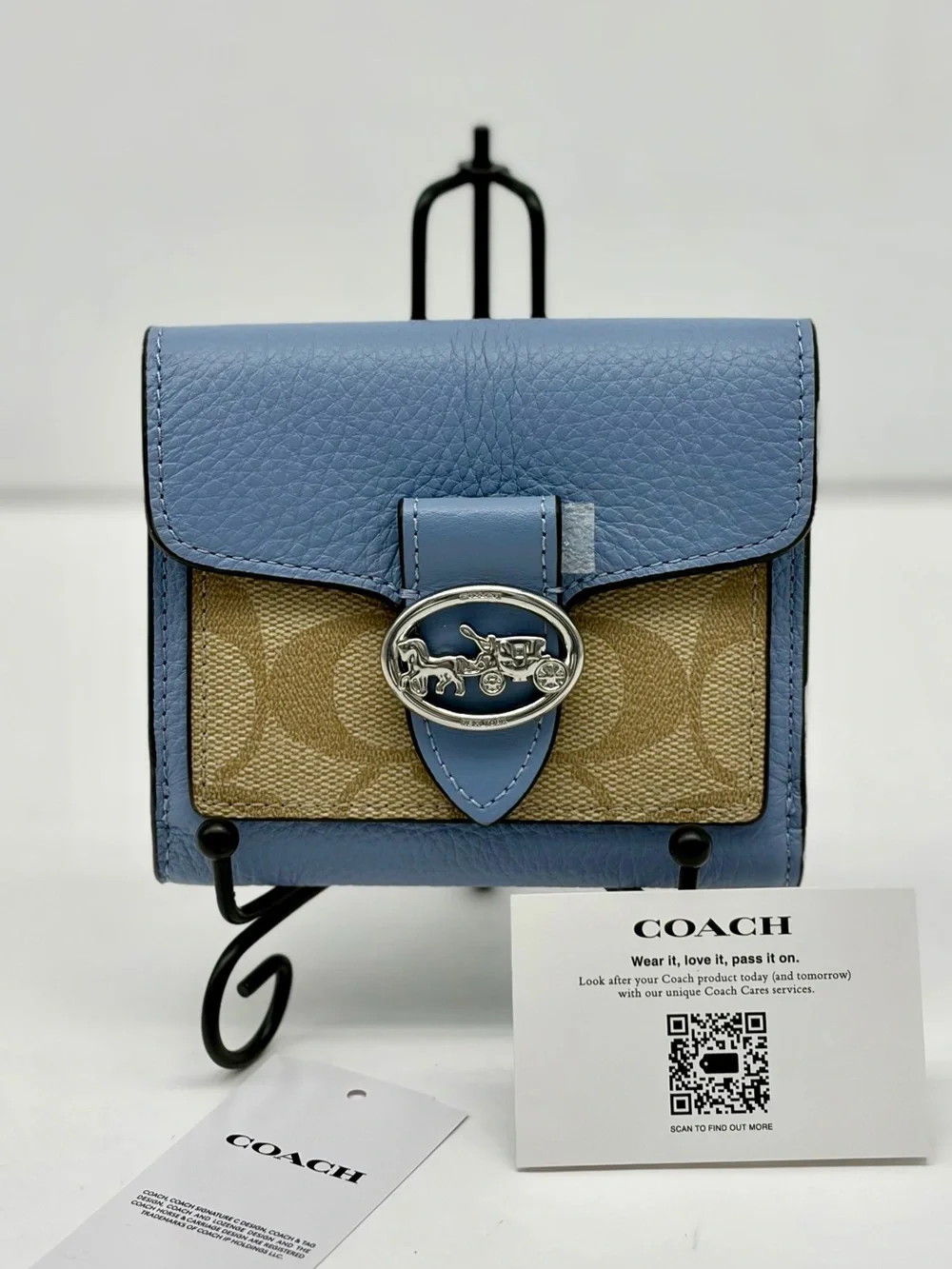 COACH GEORGIE SMALL WALLET IN SIGNATURE CANVAS NWT